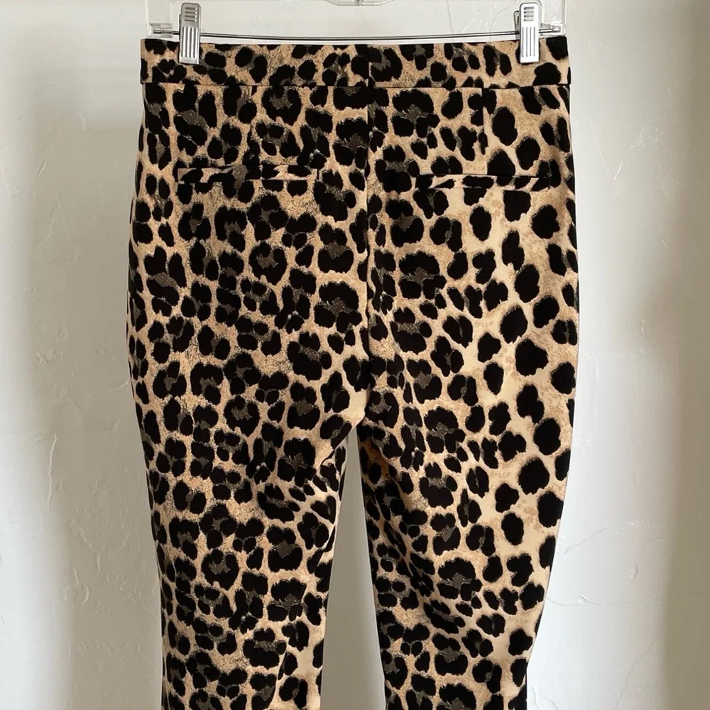 ZARA Chic NWOT LEOPARD Cheetah Animal Print TROUSERS Size XS
